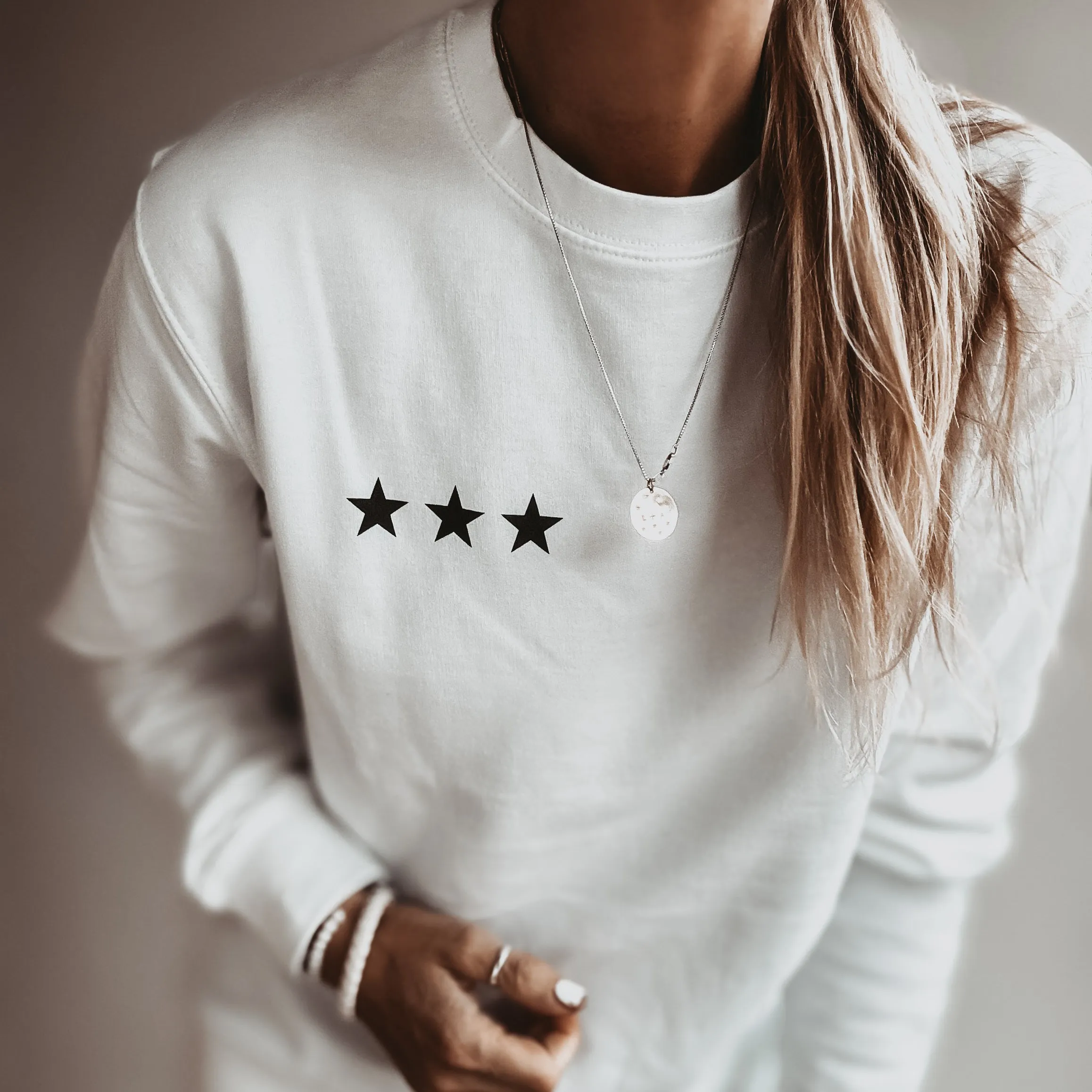 White CITIES sweatshirt  *boyfriend fit*